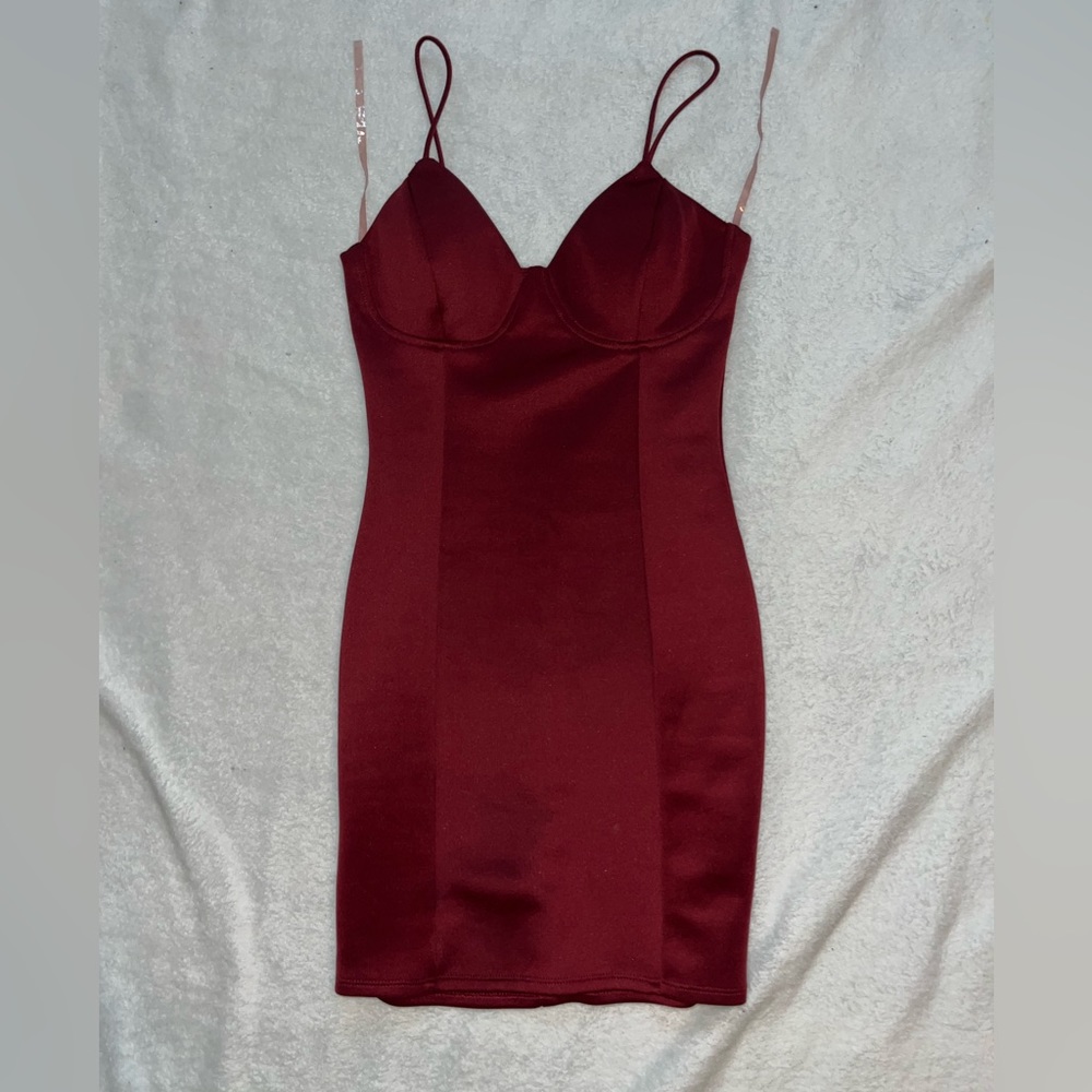 Wine red dress